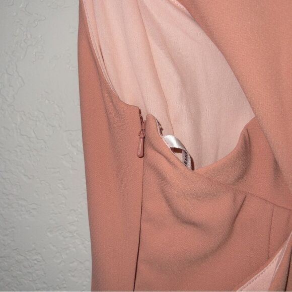 New Dessy Collection Desert Rose Off The Shoulder Criss Cross Trumpet Gown 8R‎ - Picture 7 of 9